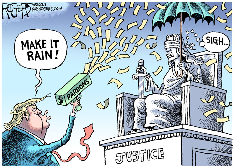 https://cdn-dev.tinyview.com/rob-rogers/2021/2021-01-19-raining-pardons/20210119_Raining_Pardons.jpg