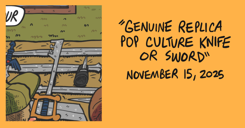 Genuine replica pop culture knife or sword